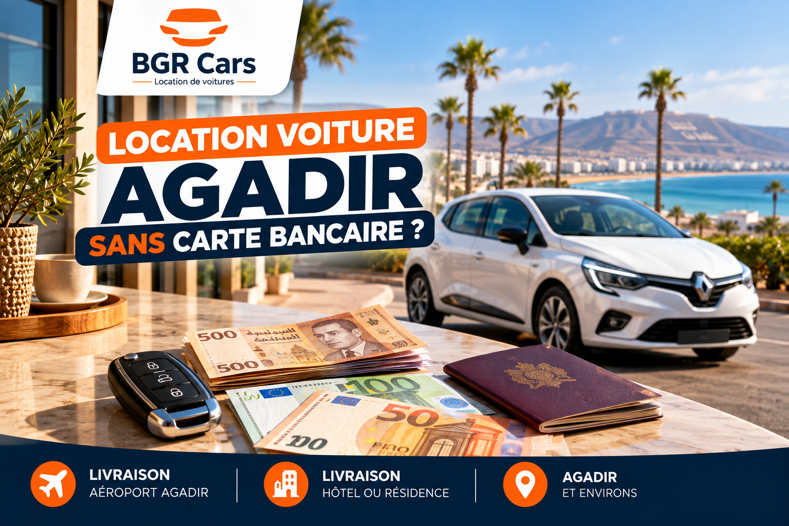 Location voiture Agadir sans carte bancaire : est-ce possible ?